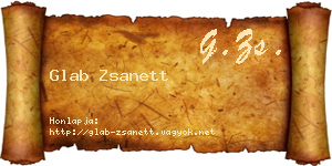 Glab Zsanett névjegykártya
