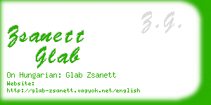 zsanett glab business card